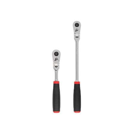 Tekton 3/8 Inch Drive Flex Head Quick-Release Comfort Grip Ratchet Set, 2-Piece (8, 12 in.) SRH91302